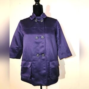 Vera Wang Royal Purple Silk Jacket